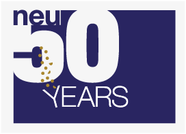 Golden Anniversary logo says "neu 50 years"