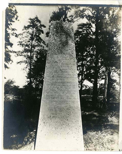 Archival image of obelisk